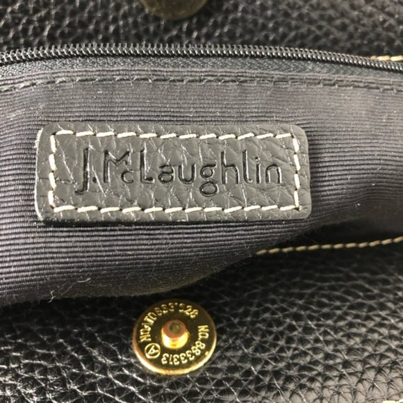 J. McLaughlin Black Pebble Leather Shoulder Bag - Picture 13 of 13